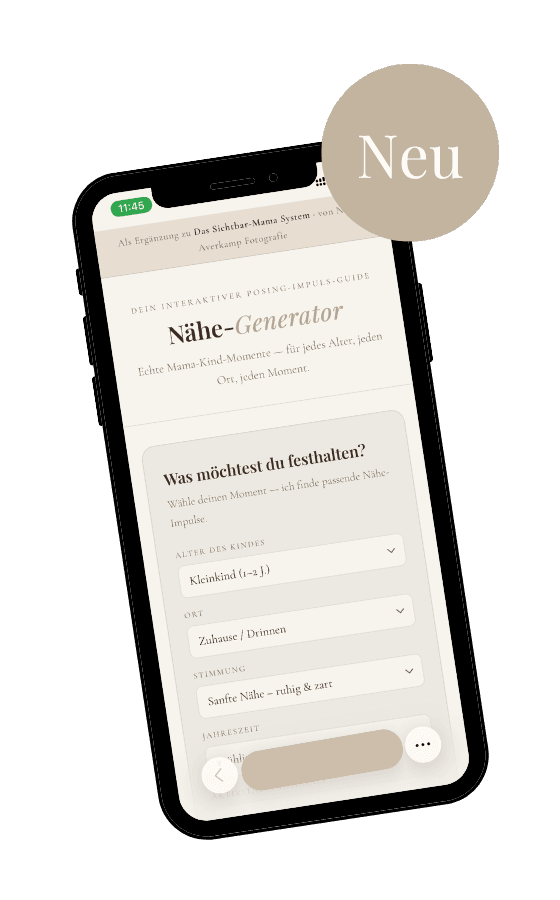 Der Nähe-Generator auf dem Smartphone — interaktiver Posing-Impuls-Guide