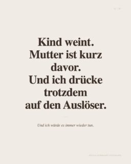 Kind weint. Mutter ist kurz davor. Und ich drücke trotzdem auf den Auslöser.

Weil genau diese Momente — wenn die Stimmung kippt oder einfach irgendetwas anders läuft als geplant — oft die ehrlichsten Bilder ergeben.

Und ja: Bei mir entstehen natürlich auch die Bilder, die ihr euch vorgestellt habt. Und zusätzlich dazu entstehen die Outtakes. Die, die ihr in 20 Jahren rauskramt und bei denen ihr euch lachend auf dem Boden rollt.

Und keine Sorge: Die Sicherheit von euch und eurem Kind steht bei mir an erster Stelle. Bevor irgendetwas gefährlich wird, greife ich ein — spielerisch, subtil und ohne Druck.

Der kleine Junge auf den Bildern hier hat mir übrigens eines meiner schönsten (und emotionalsten) Mini-Shootings beschert.. Warum, das erzähle ich ganz bald mal 🙃

Habt ihr so was in einem Fotoshooting schon mal erlebt? Schreibt’s mir. 🤍

#familienfotografie #familienshooting #kinderfotografie #familienfotografienrw #echtemomenten