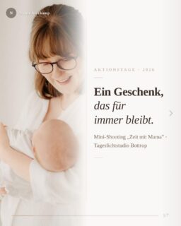Du gibst ihr alles.

Aber wann hast du euch zuletzt etwas geschenkt? 🤍

Eine liebe Mama schrieb mir nach ihrem Shooting:
„Ich nehme doch alle Bilder 😂 Hatte erst nur 6 und dachte mir dann, wenn du nicht alle nimmst, ärgerst du dich nachher."

Und Monate später:
„Was schon gesetzt ist: definitiv ein Mommy-and-Me-Shooting vor Hannahs erstem Geburtstag 😊"

Das ist genau das, warum ich dieses Shooting anbiete. Nicht nur weil Fotos wichtig sind. Sondern weil diese Zeit wichtig ist — und weil sie so schnell vorbeigeht.

Am 9./10. Mai, 23./24. Mai und 6./7. Juni 2026 gibt es bei mir im Tageslichtstudio in Bottrop noch wenige freie Plätze.

📍 30 Minuten · 6 bearbeitete Bilder · 149 €

Schreib mir „Aktion26" in die Kommentare oder als DM — du bekommst den Buchungslink sofort ins Postfach. 🤍

#familienfotografin #familienfotografinbottrop #bottrop #ruhrgebiet #nrw #neugeborenenfotografie #neugeborenenfotos #babyfotografie #babyfotografin #babyfotografinbottrop #mamakind #mamakindmomente #zeitwithmama #minishooting #tageslichtstudio #familienfotos #fotografinbottrop #familienliebe #mamalife #kindheitserinnerungen #momentefesthalten #familienzeit #fotografinruhrgebiet #neugeborenes #babyfotos