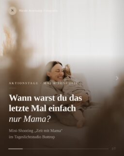 Habt ihr euch schon mal Zeit nur für euch geschenkt?

Mama und Kind. Keine Ablenkung. Kein Stress. Nur ihr zwei. 🤍

Ich denke oft an meine liebe Kundin Nina.
Sie hatte sich ein Shooting schon lange gewünscht — aber sich einfach nie getraut. 

Bis sie auf meiner Website diesen einen Satz gelesen hat:

„Jedes Kind verdient die schönsten Bilder seiner Kindheit."

Sie hat mir erzählt, dass genau dieser Satz der Moment war, in dem sie entschieden hat: 

Jetzt mach ich's. Einfach buchen.

Ein paar Wochen später standen wir gemeinsam im Studio. 

Danach schrieb sie mir:

„Liebe Nicole, noch einmal vielen Dank für das schöne Shooting und deine liebevolle Arbeit. Die Bilder sind wirklich ganz besonders geworden und wir freuen uns sehr über diese Erinnerungen. Vielen Dank nochmal für alles und die wundervolle Erinnerung. Liebe Grüße, Nina"

Genau das ist „Zeit mit Mama".

Kein großer Aufwand. Kein perfekter Moment. Nur der Entschluss: Jetzt.

Am Freitag, 9. Mai und Samstag, 10. Mai — sowie 23./24. Mai und 6./7. Juni 2026 — gibt es bei mir im Tageslichtstudio in Bottrop noch wenige freie Plätze.

📍 30 Minuten · 6 bearbeitete Bilder · 149 €

Schreib mir „Aktion26" in die Kommentare oder als DM — du bekommst alle Infos zur Buchung sofort ins Postfach. 🤍

#familienfotografin #familienfotografinbottrop #bottrop #ruhrgebiet #nrw #familienfotografie #minishooting #mamakind #mamakindmomente #kindheitserinnerungen #familienfotos #fotografinbottrop #tageslichtstudio #familienliebe #mamalife #mamablogger #kinderfotografie #familienshooting #erinnerungen #momentefesthalten #familienzeit #fotografinruhrgebiet #authentischefotografie #zeitfüreinander